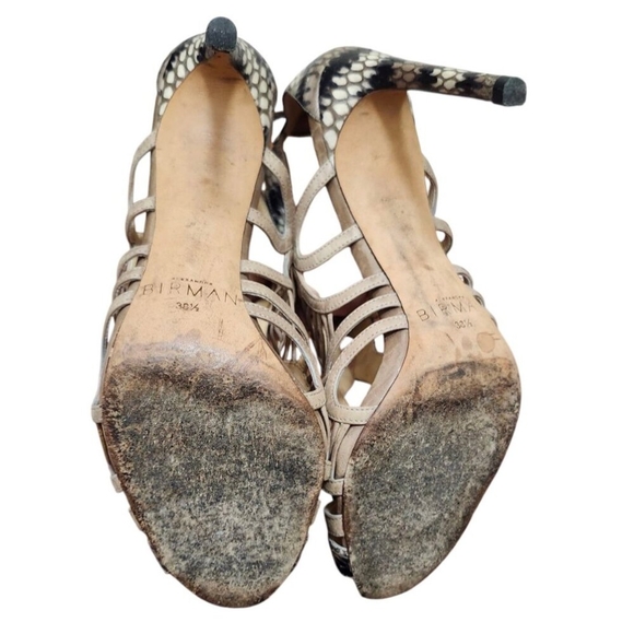 Alexandre Birman  Multicolor Python Embossed Leather Caged Zipper Size EU 38.5 - Picture 11 of 13